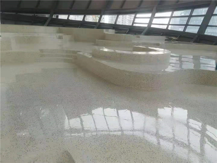 图书馆水磨石地坪